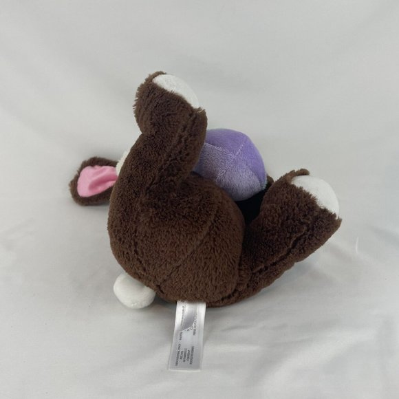Animal Adventure Bunny Rabbit 10" Plush Easter Egg Pocket Brown Stuffed Toy - Picture 5 of 9